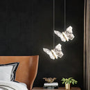 GobekUsa Crystal Butterfly Pendant Lamps LED Lighting for Home Decor and Luxury Ambiance