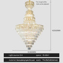 GobekUsa Elegant Crystal Chandelier for Luxury Living Room Decor