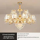 GobekUsa Elegant Crystal Chandelier for Living and Dining Room Lighting