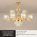 GobekUsa Elegant Crystal Chandelier for Living and Dining Room Lighting