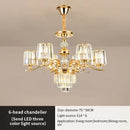 GobekUsa Elegant Crystal Chandelier for Living and Dining Room Lighting