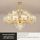 GobekUsa Elegant Crystal Chandelier for Living and Dining Room Lighting