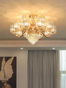 GobekUsa Elegant Crystal Chandelier for Living and Dining Room Lighting
