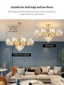 GobekUsa Elegant Crystal Chandelier for Living and Dining Room Lighting