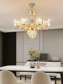 GobekUsa Elegant Crystal Chandelier for Living and Dining Room Lighting