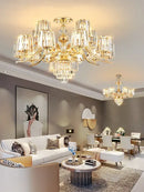 GobekUsa Elegant Crystal Chandelier for Living and Dining Room Lighting