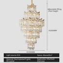 GobekUsa Elegant Crystal Chandelier for Duplex Living Room, Hotel Lobby - Luxury Atmosphere