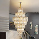 GobekUsa Elegant Crystal Chandelier for Duplex Living Room, Hotel Lobby - Luxury Atmosphere