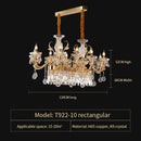 GobekUsa Elegant Crystal Chandelier for Living Room, Dining Room, and Bedroom