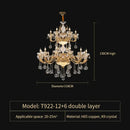 GobekUsa Elegant Crystal Chandelier for Living Room, Dining Room, and Bedroom