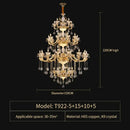 GobekUsa Elegant Crystal Chandelier for Living Room, Dining Room, and Bedroom