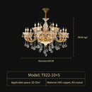 GobekUsa Elegant Crystal Chandelier for Living Room, Dining Room, and Bedroom