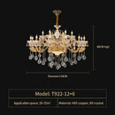 GobekUsa Elegant Crystal Chandelier for Living Room, Dining Room, and Bedroom