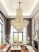 GobekUsa Elegant Crystal Chandelier LED Lighting for Living Room - Modern Luxury Design