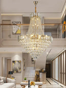 GobekUsa Elegant Crystal Chandelier LED Lighting for Living Room - Modern Luxury Design