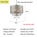 GobekUsa Elegant Crystal Chandelier Ceiling Light for Dining Room & Bedroom