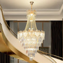 GobekUsa Elegant Crystal Duplex Chandelier for Livingroom, Hotel, and Villa