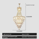 GobekUsa Elegant Crystal Duplex Chandelier for Livingroom, Hotel, and Villa