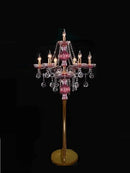 GobekUsa Elegant Crystal Floor Lamp for Living Room Decor