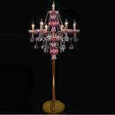 GobekUsa Elegant Crystal Floor Lamp for Living Room Decor