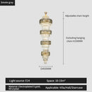 GobekUsa Elegant Crystal Hollow Long Chandelier for Duplex Living Room and Stairwell
