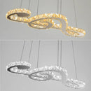 GobekUsa Musical Note Pendant LED Chandelier - Sparkling Crystal Design for Fashion Stores