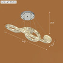 GobekUsa Musical Note Pendant LED Chandelier - Sparkling Crystal Design for Fashion Stores