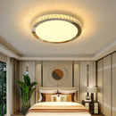 GobekUsa Crystal Round Ceiling Lamp Elegant LED Lighting for Bedroom & Living Room
