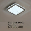 GobekUsa Crystal Round Ceiling Lamp Elegant LED Lighting for Bedroom & Living Room