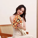 GobekUsa Elegant Daisy Bouquet Soft Blanket for Office Sofa, Multi-Functional Nap Shawl & Cushion