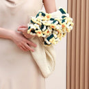 GobekUsa Elegant Daisy Bouquet Soft Blanket for Office Sofa, Multi-Functional Nap Shawl & Cushion