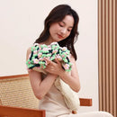 GobekUsa Elegant Daisy Bouquet Soft Blanket for Office Sofa, Multi-Functional Nap Shawl & Cushion