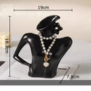 GobekUsa Elegant Dames Ceramic Vase Figure Flower Pot Desk Decoration Room Decor