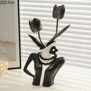 GobekUsa Elegant Dames Ceramic Vase Figure Flower Pot Desk Decoration Room Decor