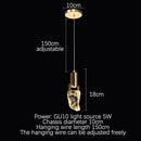 GobekUsa Elegant Diamond Crystal Chandelier LED Light Fixture Gold Home Decor