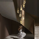 GobekUsa Elegant Diamond Crystal Chandelier LED Light Fixture Gold Home Decor
