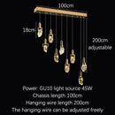 GobekUsa Elegant Diamond Crystal Chandelier LED Light Fixture Gold Home Decor