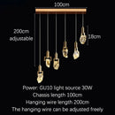GobekUsa Elegant Diamond Crystal Chandelier LED Light Fixture Gold Home Decor