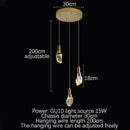 GobekUsa Elegant Diamond Crystal Chandelier LED Light Fixture Gold Home Decor