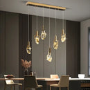 GobekUsa Elegant Diamond Crystal Chandelier LED Light Fixture Gold Home Decor
