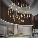 GobekUsa Elegant Diamond Crystal Chandelier LED Light Fixture Gold Home Decor