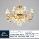 GobekUsa Elegant Duplex Crystal Chandelier for Villa Living Room & Hotel Lobby