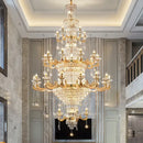 GobekUsa Elegant Duplex Crystal Chandelier for Villa Living Room & Hotel Lobby
