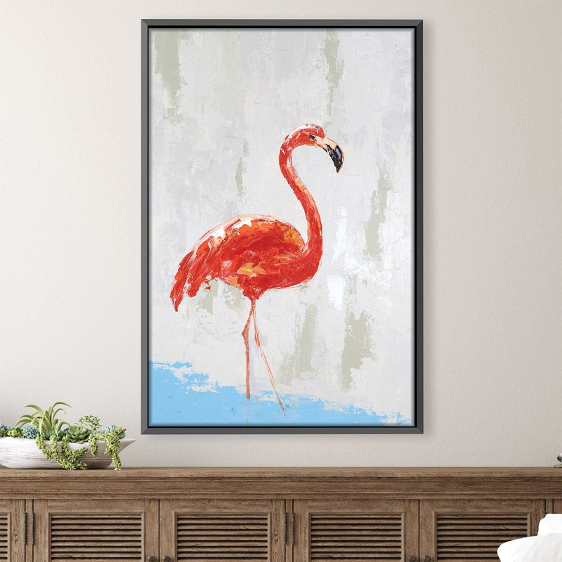 Elegant Flamingo Oil Painting