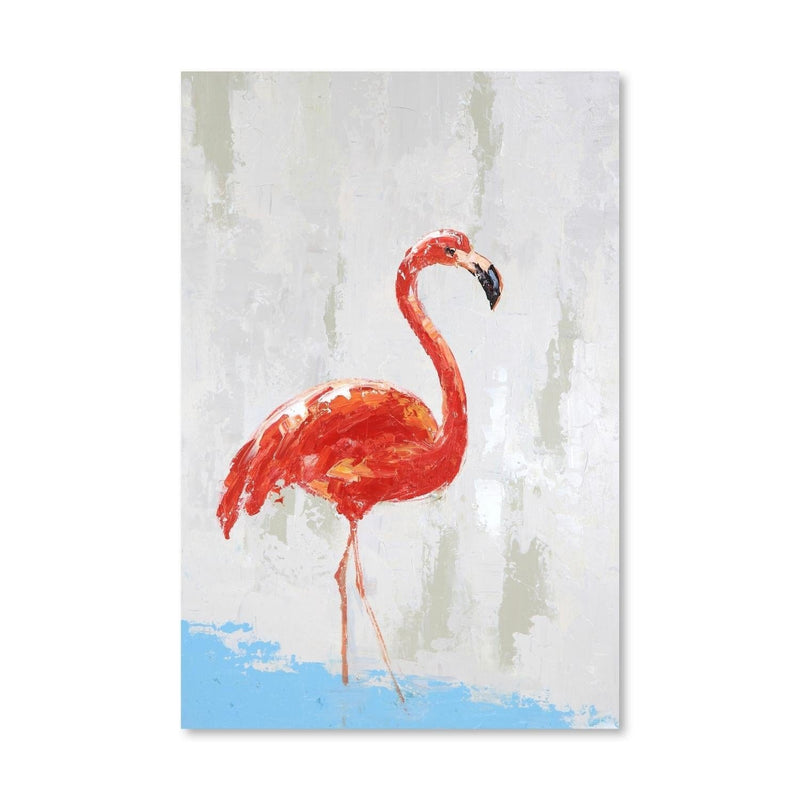 Elegant Flamingo Oil Painting