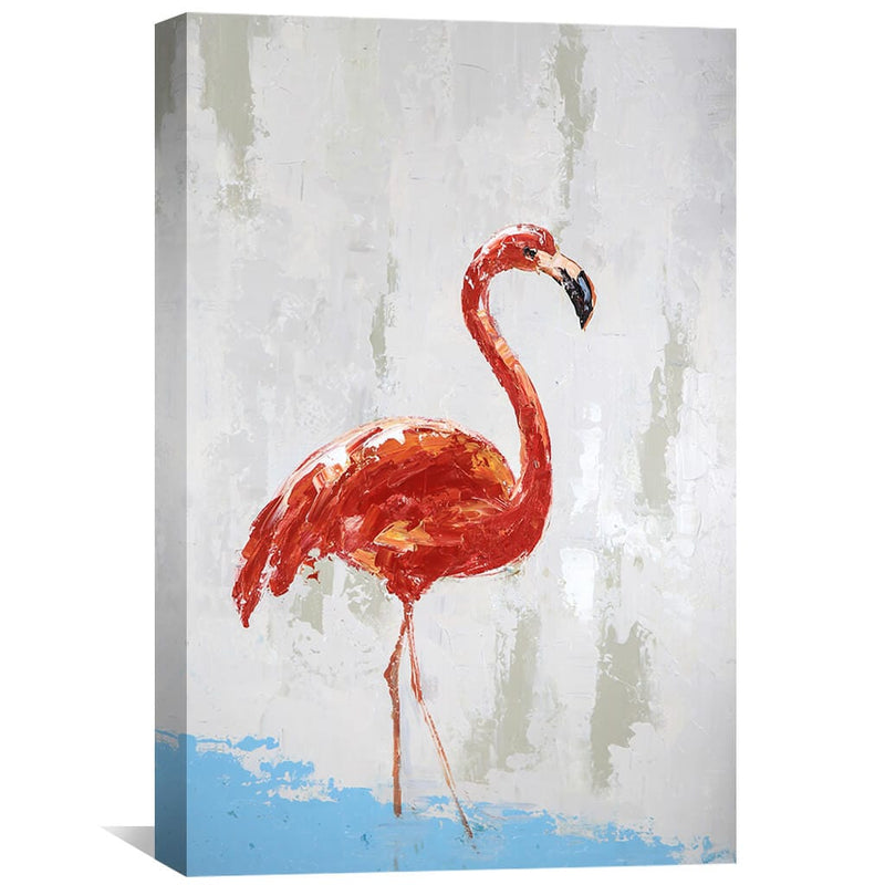 Elegant Flamingo Oil Painting