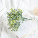 Elegant flocking lover grass purple silk bouquet bedroom decor by Decorbites