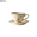 Elegant floral ceramic cup and saucer set dining room porcelain by Decorbites
