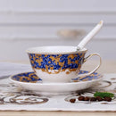 Elegant floral porcelain tea cup set – dining room gold trim rose cup by Decorbites