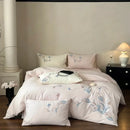 GobekUsa Elegant Flower Embroidery Cotton Bedding Set - Single Queen King Sizes